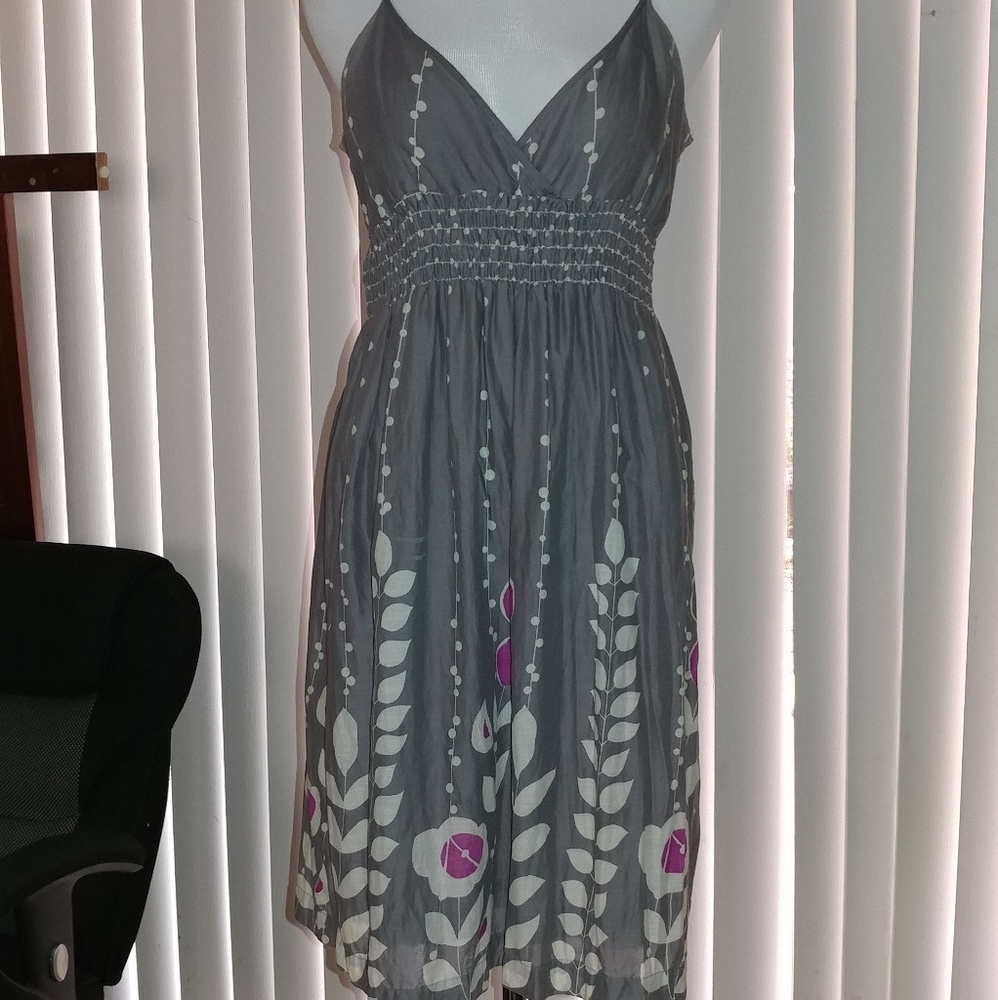 Pink Collection Grey Casual Mini Dress